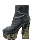 Marc Jacobs "Stasha" Snakeskin Embossed Booties, US 9