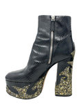 Marc Jacobs "Stasha" Snakeskin Embossed Booties, US 9