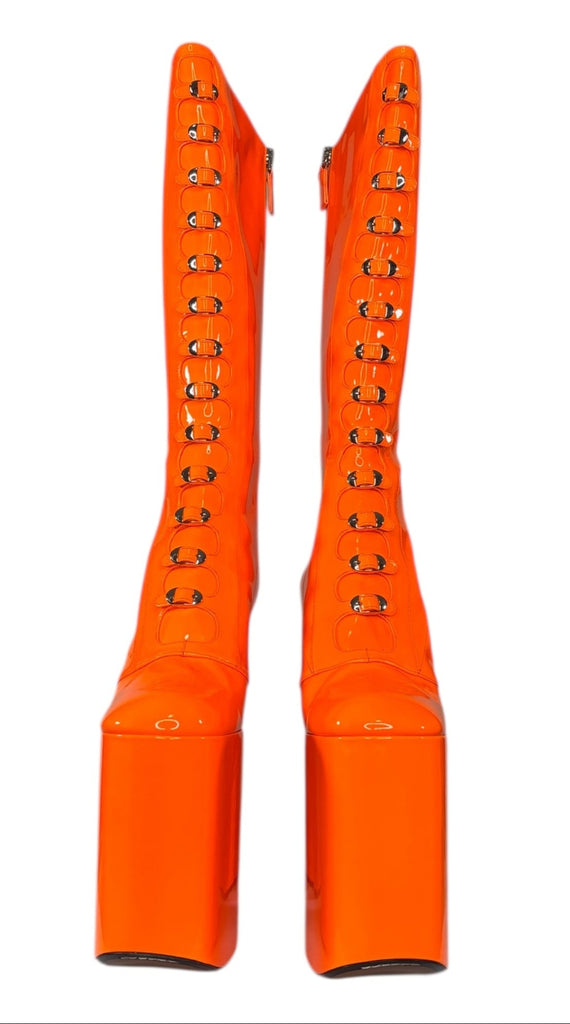 Marc Jacobs x Alastair McKimm, Neon Orange Kiki Boots, SS24, EU 41