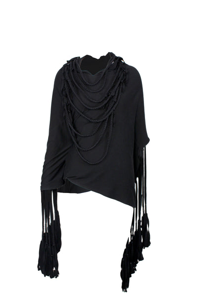 Junya Watanabe CDG Braided Tassle Poncho, M