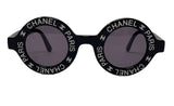 Chanel Logo-Print Round Frame Sunglasses, SS93, OS