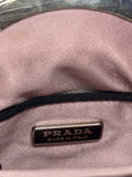 Prada Fox Fur Trim Satin Evening Bag with Chain Strap, OS