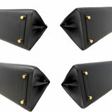 Hermès Birkin Sellier Bag, Noir Epsom Leather with Gold Hardware 25, 2020