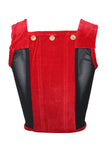 Vivienne Westwood Red Velvet Corset with Detachable Pleated Cape, 6 US / 42 IT