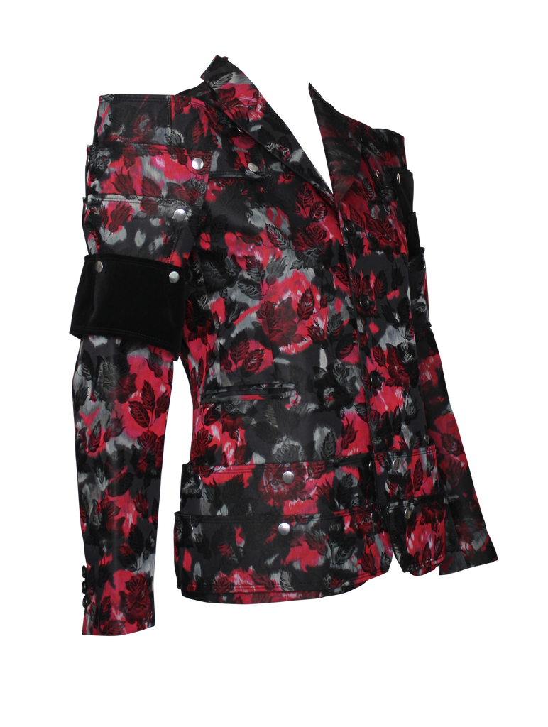 Comme des Garçons Floral Jacquard, Armor Jacket with Detachable Comme des Garçons Floral Jacquard, Armor Jacket with Detachable