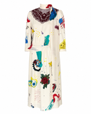 Marc Jacobs Abstract Painted Silk Midi Dress, SS16, 4 US
