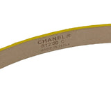 Chanel Fluorescent Yellow Python Embossed Belt with Logo Buckle, B12C, 28W