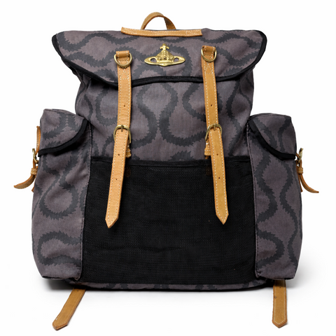 Vivienne Westwood Squiggle Print "Rucksack" Backpack, c. 2000's, OS