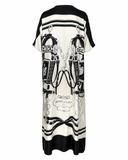 Hermès Brides de Gala Printed Silk Caftan Dress, AW15, 42 FR