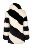 Saint Laurent Black & White Fur Coat, AW19, OS
