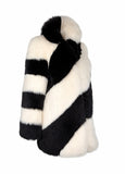 Saint Laurent Black & White Fur Coat, AW19, OS
