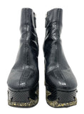 Marc Jacobs "Stasha" Snakeskin Embossed Booties, US 9