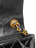 Chanel by Karl Lagerfeld Black Patent Quilted Big CC Flap Bag, c. 1994-96
