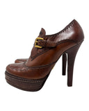 Prada Brown Leather Brogues Booties, c. 2009, 10 US / 40 EU