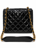 Chanel by Karl Lagerfeld Black Patent Quilted Big CC Flap Bag, c. 1994-96