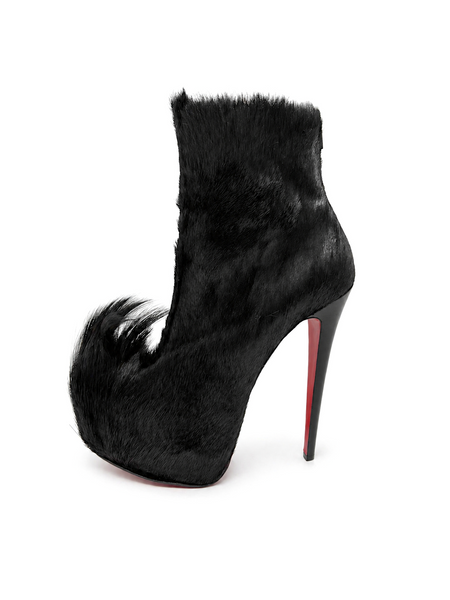 Christian Louboutin Black Puck Booties, AW11, 41 EU / US 11