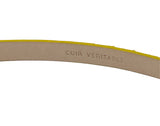Chanel Fluorescent Yellow Python Embossed Belt with Logo Buckle, B12C, 28W