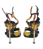 Prada Red and Black Flame Heels with Bow, SS12, 38 EU