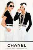 Chanel Black and White Logo Sunglasses, "Barbie", SS95