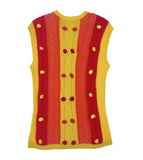 Christian Dior Knitted Alpaca Vest with Pom-poms, AW02, US 8