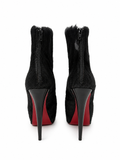 Christian Louboutin Black Puck Booties, AW11, 41 EU / US 11