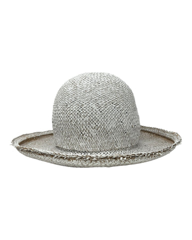 Vivienne Westwood Worlds End Giant Bowler White Straw Hat