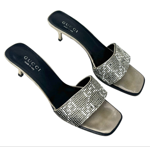 Gucci by Tom Ford Crystal Guccissima Sandals, SS98, 38.5 EU