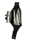 Alexander McQueen Mini Jewelled Hobo In Leather Black Leather Brass Knuckle Mini 'Hobo' Bag with Chain Strap,