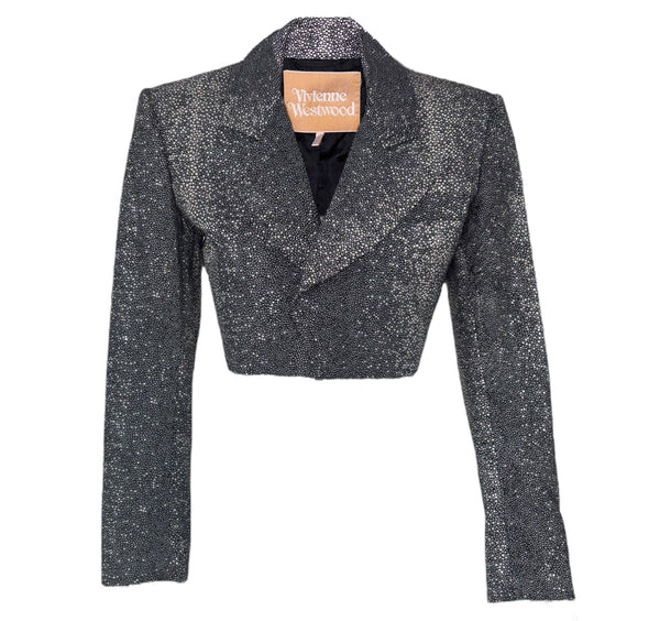 Vivienne Westwood Metallic Stingray Cropped Blazer, SS14, 4 US