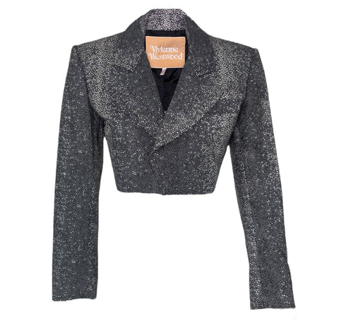 Vivienne Westwood Metallic Stingray Cropped Blazer, SS14, 4 US