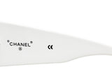 Chanel White Sunglasses with Gold Logo, “Barbie”, SS95, OS