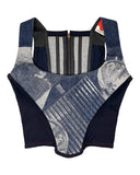 Vivienne Westwood Denim Rolls Royce Print Corset,  ‘Always On Camera’, FW92, Size US 2 / IT 38