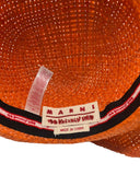 Marni x No Vacancy raffia cut-out hat SS23