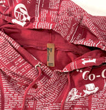 John Galliano Red Gazette Print Hoodie, FW00, S