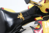 Prada Red and Black Flame Heels with Bow, SS12, 38 EU