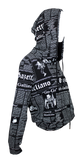 John Galliano Black Gazette Print Hoodie, FW00, S