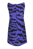 Moschino Purple Tiger Stripe Dress, c.2000's, 6 US