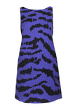 Moschino Purple Tiger Stripe Dress, c.2000's, 6 US