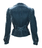 Marc Jacobs Teal Velvet Bow Blazer, c.2010, 6 US