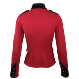 Ralph Lauren Red Military-Inspired Velvet-Trim Jacket, c. 2000's, XS-S