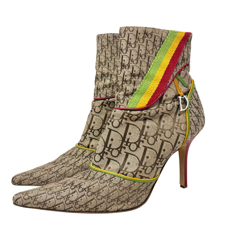 Christian Dior Rasta Trotter Monogram Booties, AW04, 40 EU