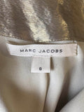 Marc Jacobs Metallic Gold One Shoulder Drapes Dress, 2009, 4/6 US