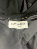 Saint Laurent Black Feather-Trim Draped Halter Mini Dress, SS18, FR 36