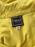 Versace Yellow Terrycloth Button Up Shirt, c.90's, M
