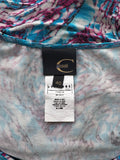 Roberto Cavalli Blue Psychedlic Sleeveless Lace-Up Top, c.2000's, L