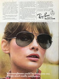Ray-Ban "Fantasee" Photochromic Aviator Sunglasses, Indigo Frame with Gold Hardware, c. 80's