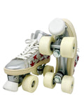 Saint Laurent Star High Top Metallic Roller Skate Sneakers, SS17, 6 US