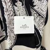 Hermès Brides de Gala Printed Silk Caftan Dress, AW15, 42 FR