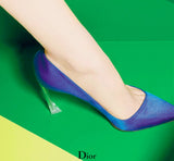 Christian Dior Cobalt 'Songe'  Pumps with Lucite Heel, Resort 2014, 38 EU / US 8