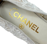 Chanel Ivory CC Lace Sample Platform Pumps, SS08, 38 EU